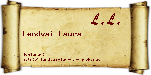 Lendvai Laura névjegykártya